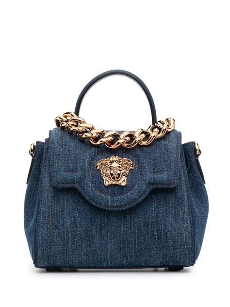 versace denim medusa bag|versace la medusa tote bag.